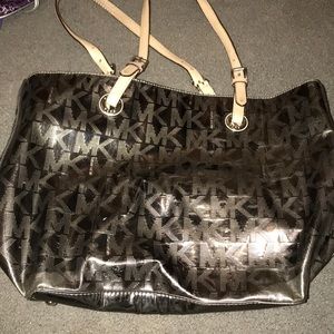 Michael kors metallic silver bag